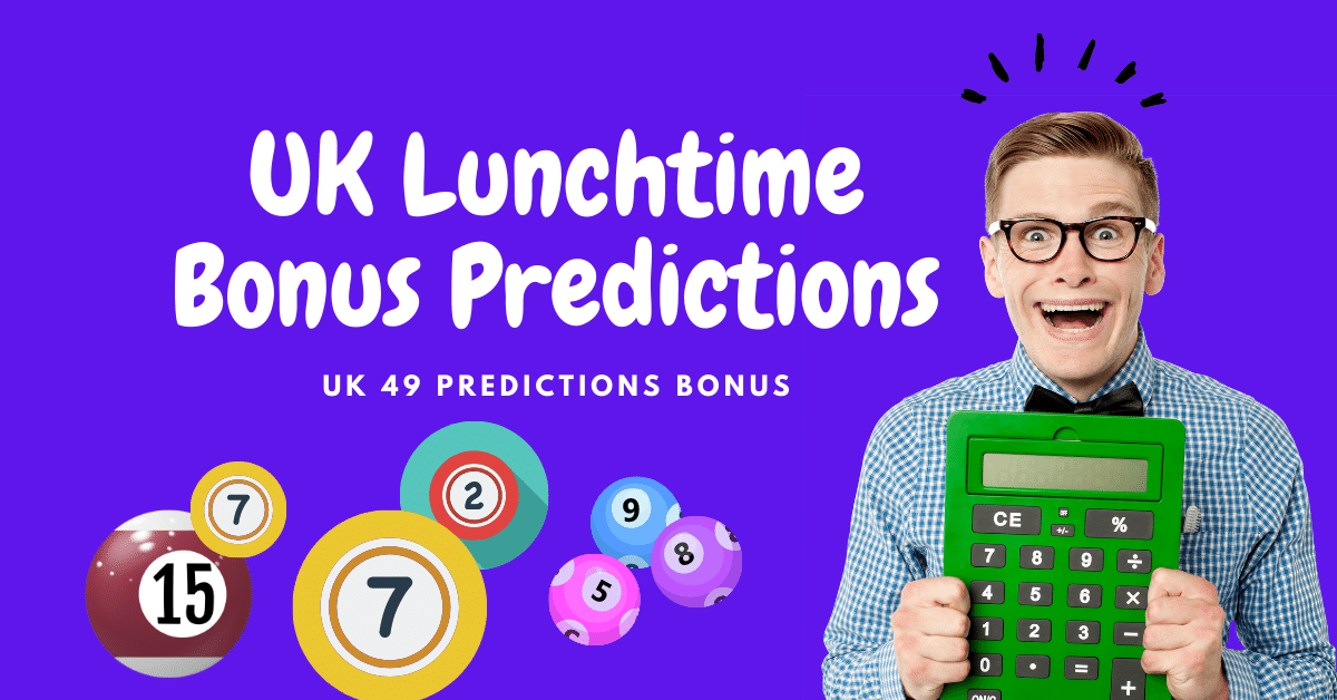 Lunchtime Bonus Prediction for today