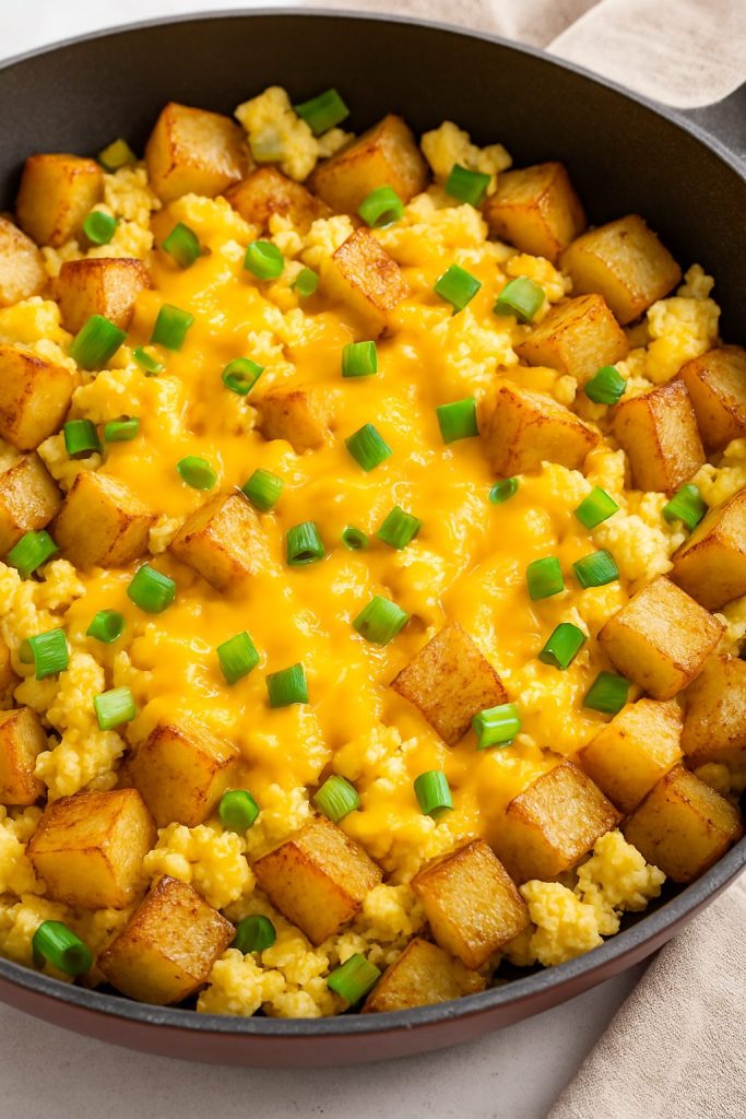 Cheesy Potato Egg Scramble: A Flavor-Packed Breakfast You Can’t Miss! 2 Cheesy Potato Egg Scramble