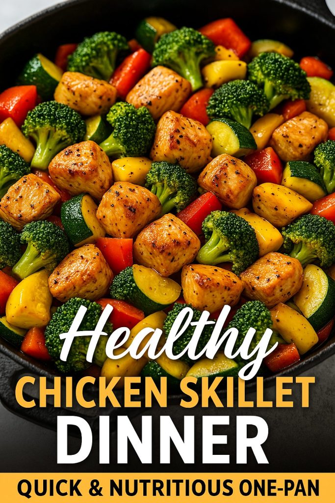 Healthy Chicken and Vegetables Skillet: Colorful Chicken and Veggies Skillet 2 Healthy Chicken and Vegetables Skillet
